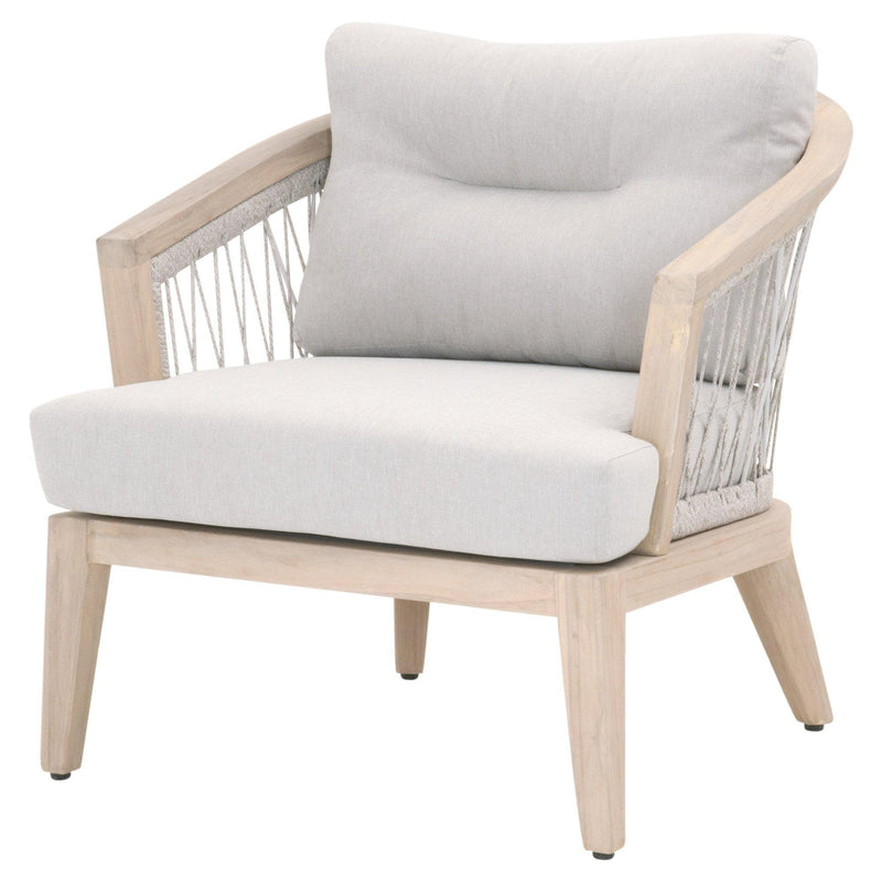 Web Taupe & White Outdoor Club Chair