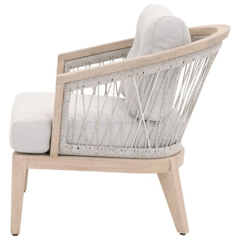 Wally Taupe & White Outdoor Club Chair