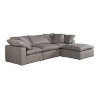 Terra Condo Lounge Modular Sectional Livesmart Fabric Light Grey