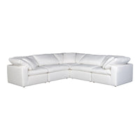 Terra Condo Classic L Modular Sectional Livesmart Fabric Cream