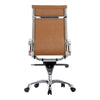 Tan Vegan Leather Swivel Office Chair