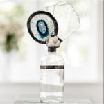 Agate & Selenite Geode Decorative Bottle
