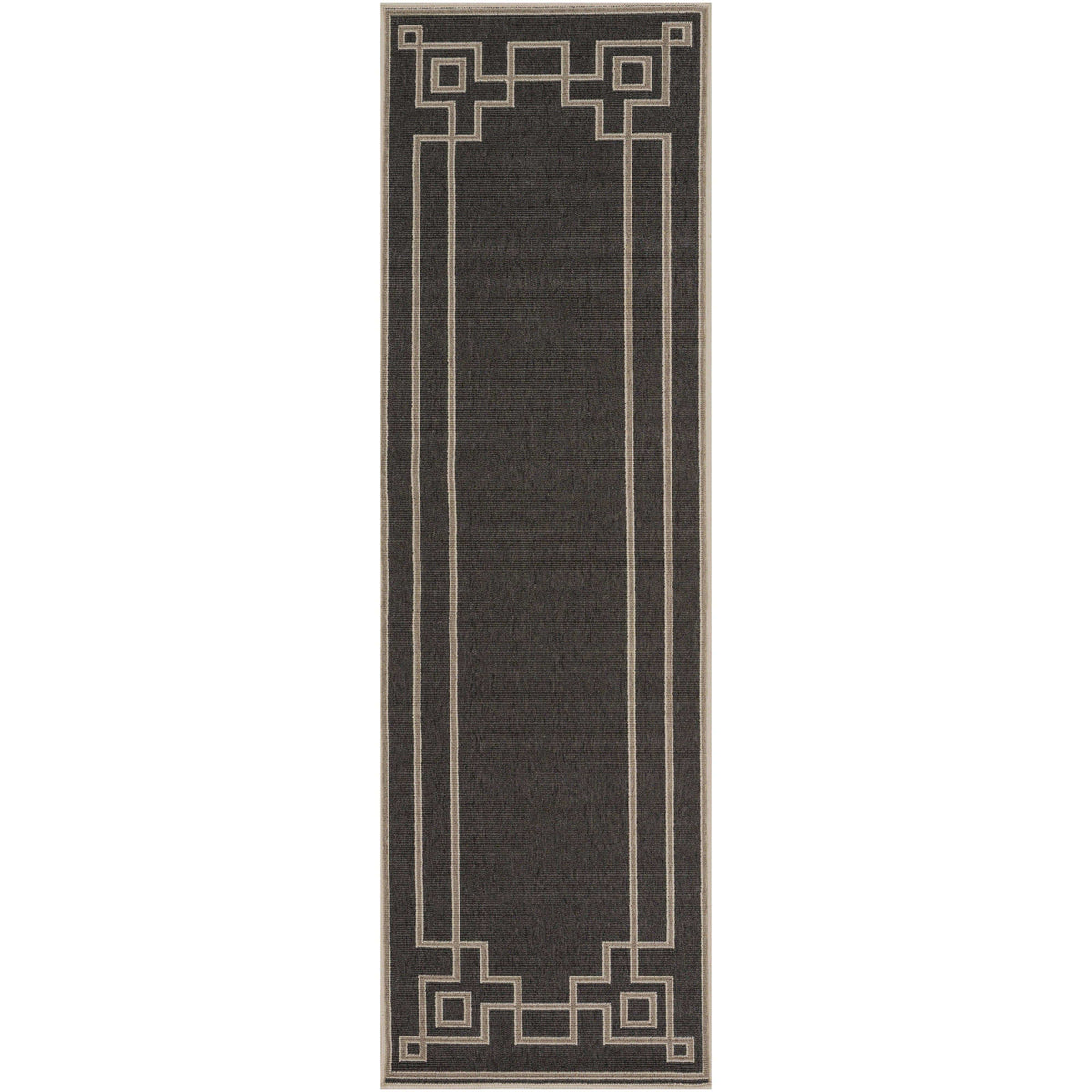 Alfresco Black & Beige Outdoor Rug