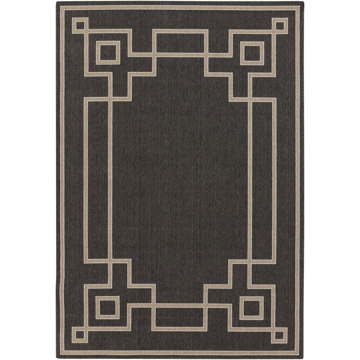 Alfresco Black & Beige Outdoor Rug