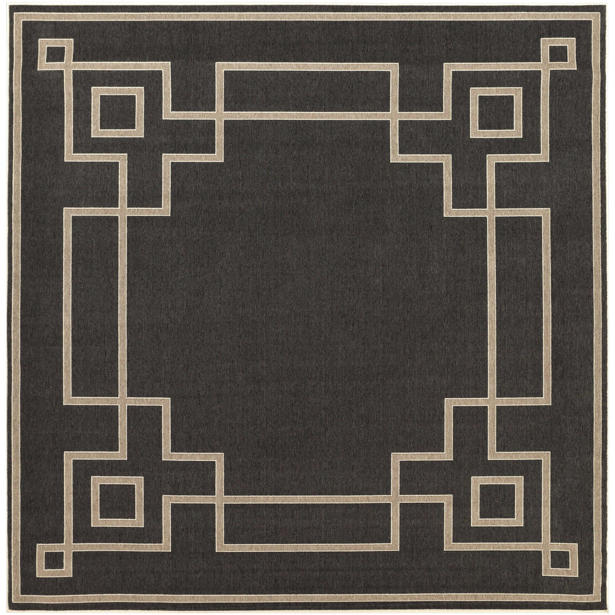 Alfresco Black & Beige Outdoor Rug