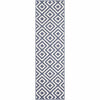 Alfresco Navy & White Diamond Patterned Rug