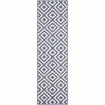 Alfresco Navy & White Diamond Patterned Rug