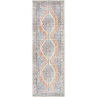 Amelie Blue & Coral Chenille Washable Rug