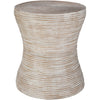 Balinese Rattan & White Accent Table