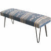Batu Blue & Ivory Upholstered Bench