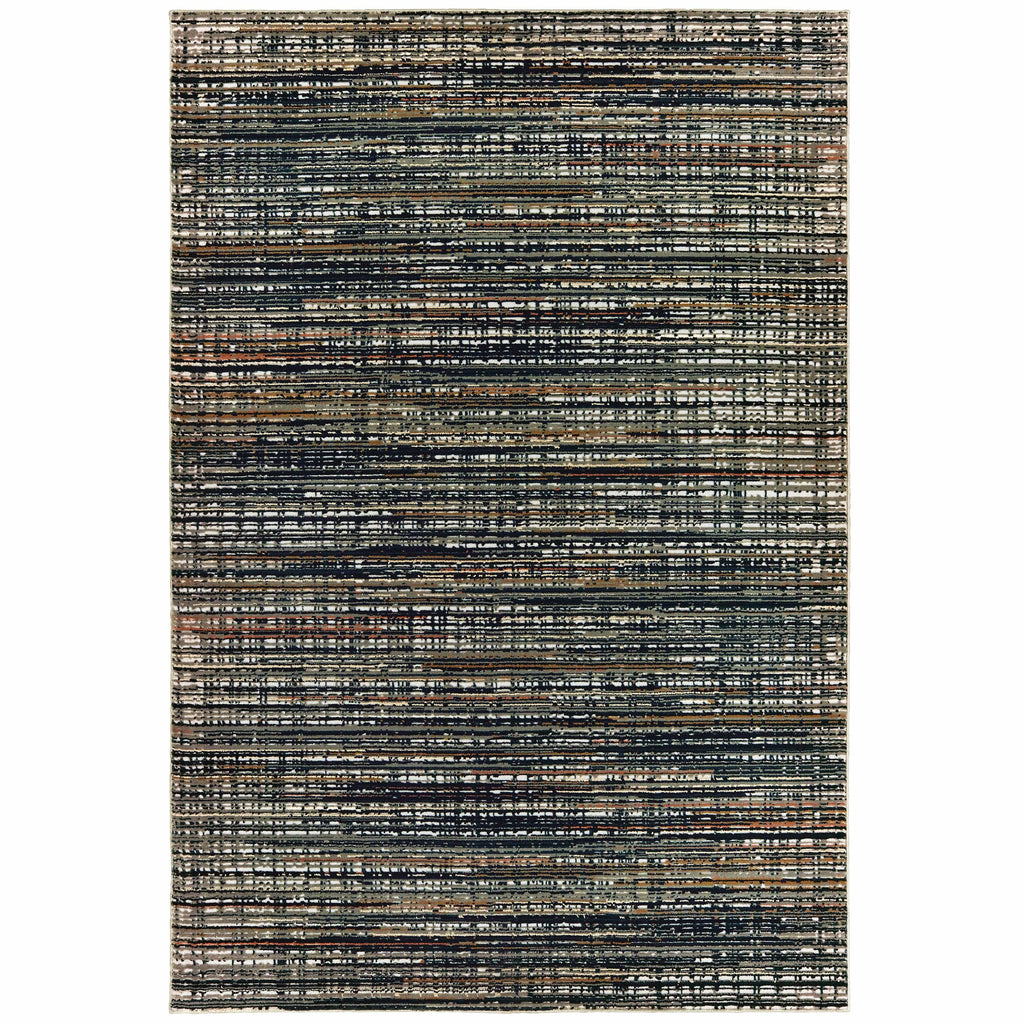 Bowen Black Multi-Colored Abstract Rug