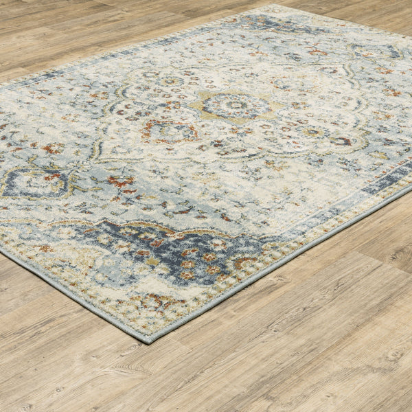 Branson Blue Multi-Colored Traditional Rug