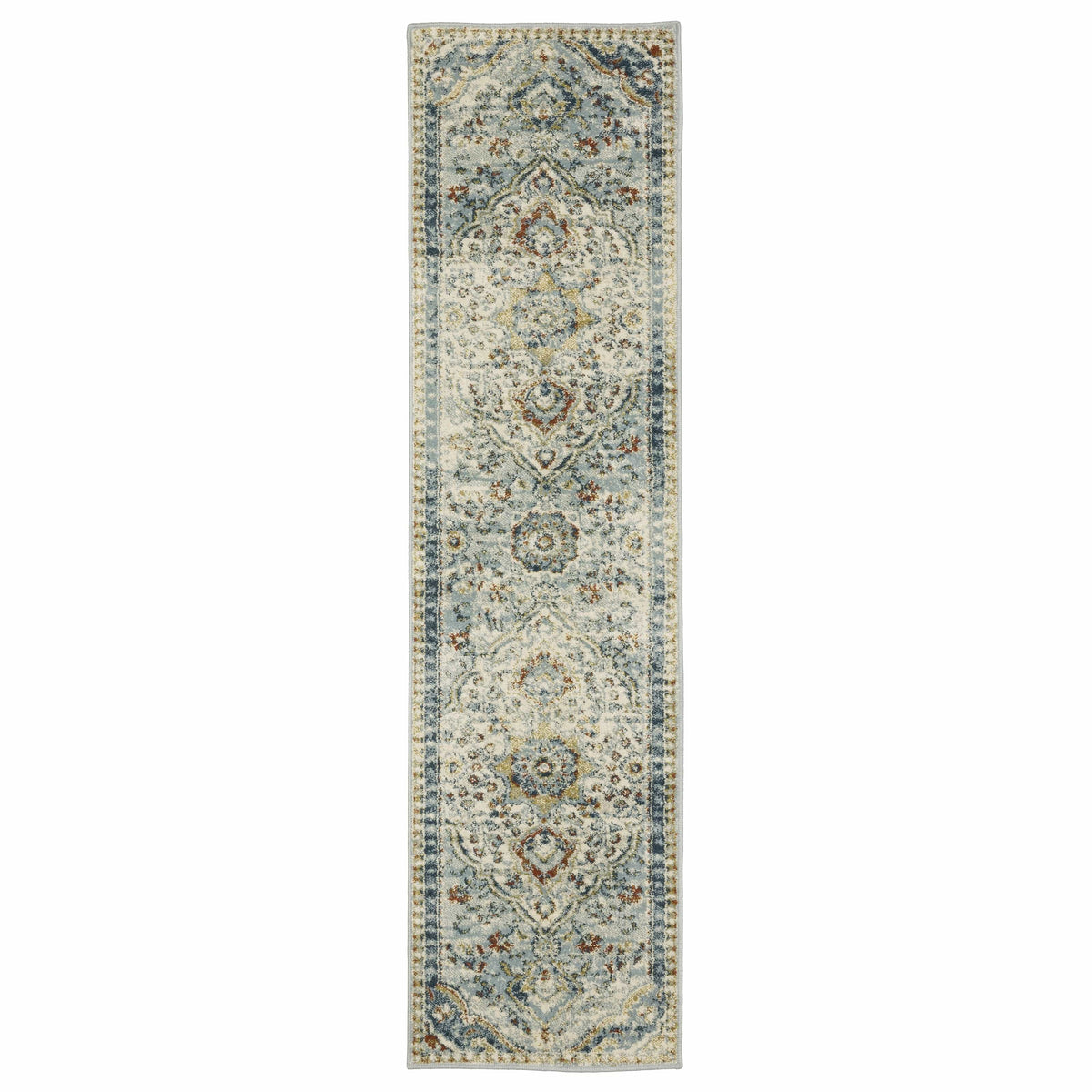 Branson Blue Multi-Colored Traditional Rug