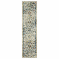 Branson Blue Multi-Colored Traditional Rug