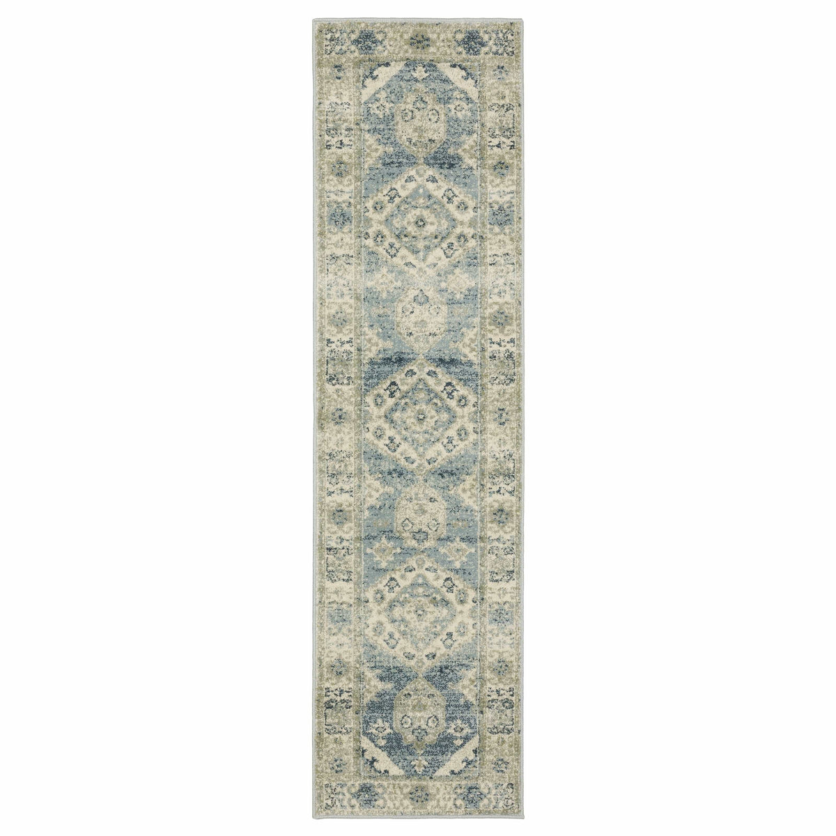 Branson Blue & Beige Traditional Rug