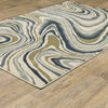 Branson Ivory & Blue Abstract Rug