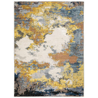 Caravan Indigo & Yellow Contemporary Rug