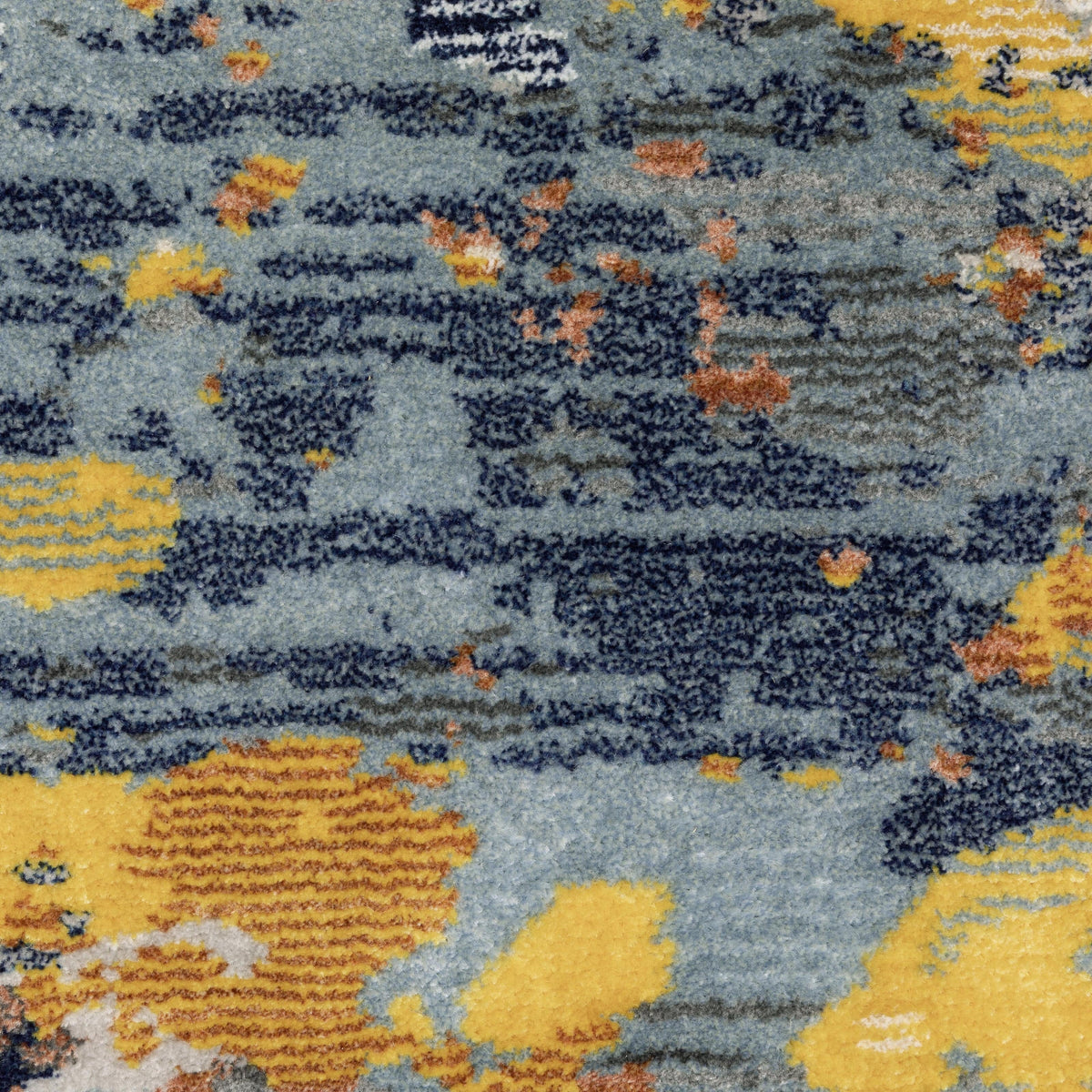 Caravan Indigo & Yellow Contemporary Rug