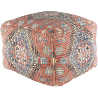 Coventry Orange & Blue Floor Pouf