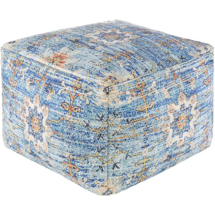 Devonshire Sky Blue Square Pouf