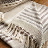 Treasure Ivory and Taupe Woven Blanket