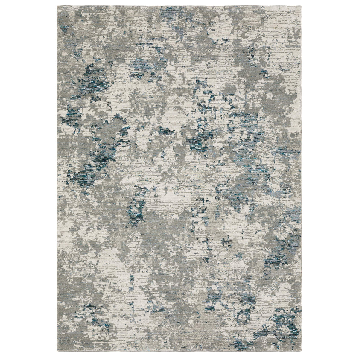 Evolution Grey & Blue Contemporary Rug