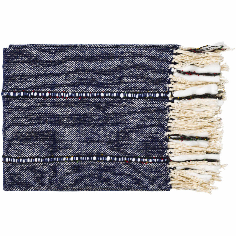 Galway Navy Cotton Throw