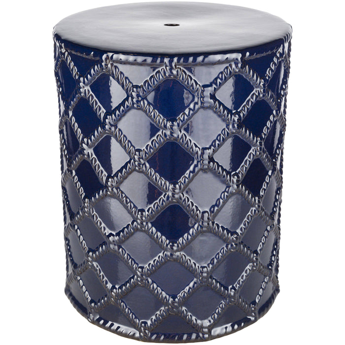 Gaylor Ceramic Garden Stool - Deep Blue