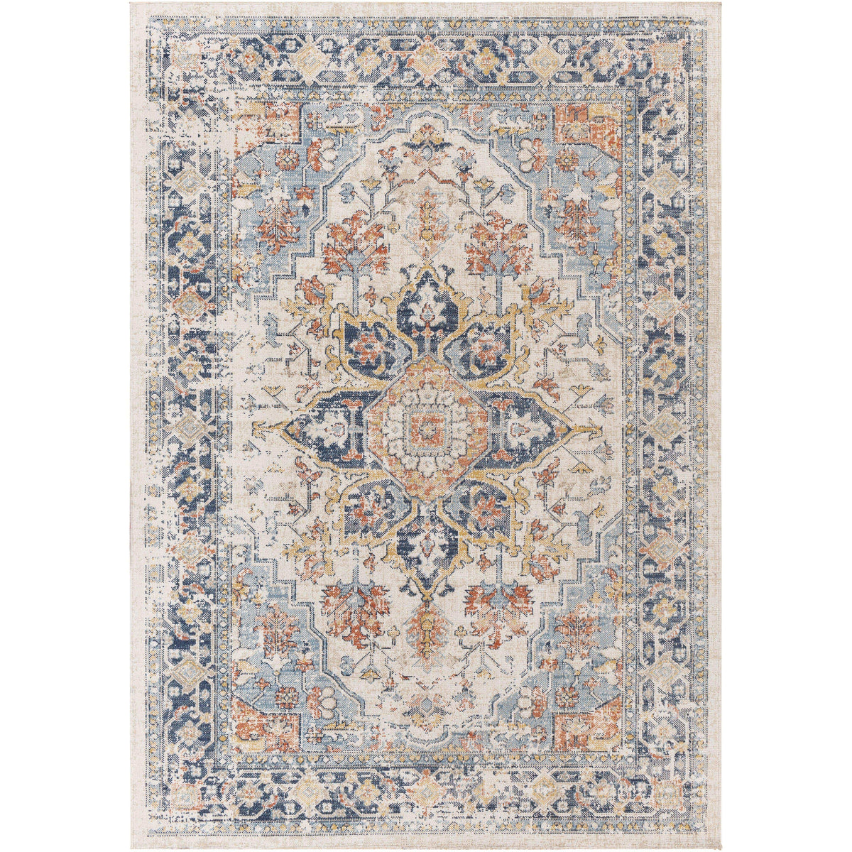 Huntington Multicolored Navy & Cream Rug