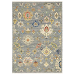 Lucca Grey & Multi Floral Traditional Rug