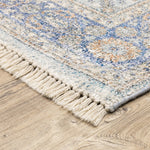 Malabar Blue & Red Traditional Chenille Rug