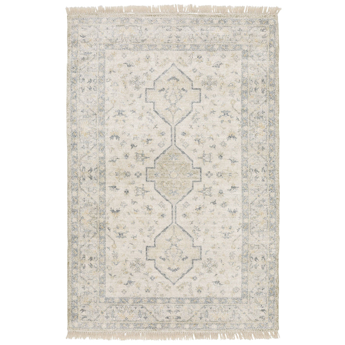 Malabar Beige & Charcoal Traditional Rug