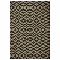 Marina Black & Tan Outdoor Rug