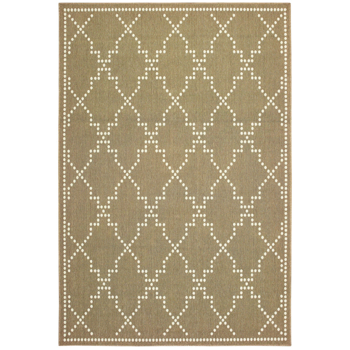 Marina Tan & Ivory Outdoor Rug