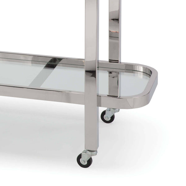 Carter Bar Cart Polished Stainless Steel