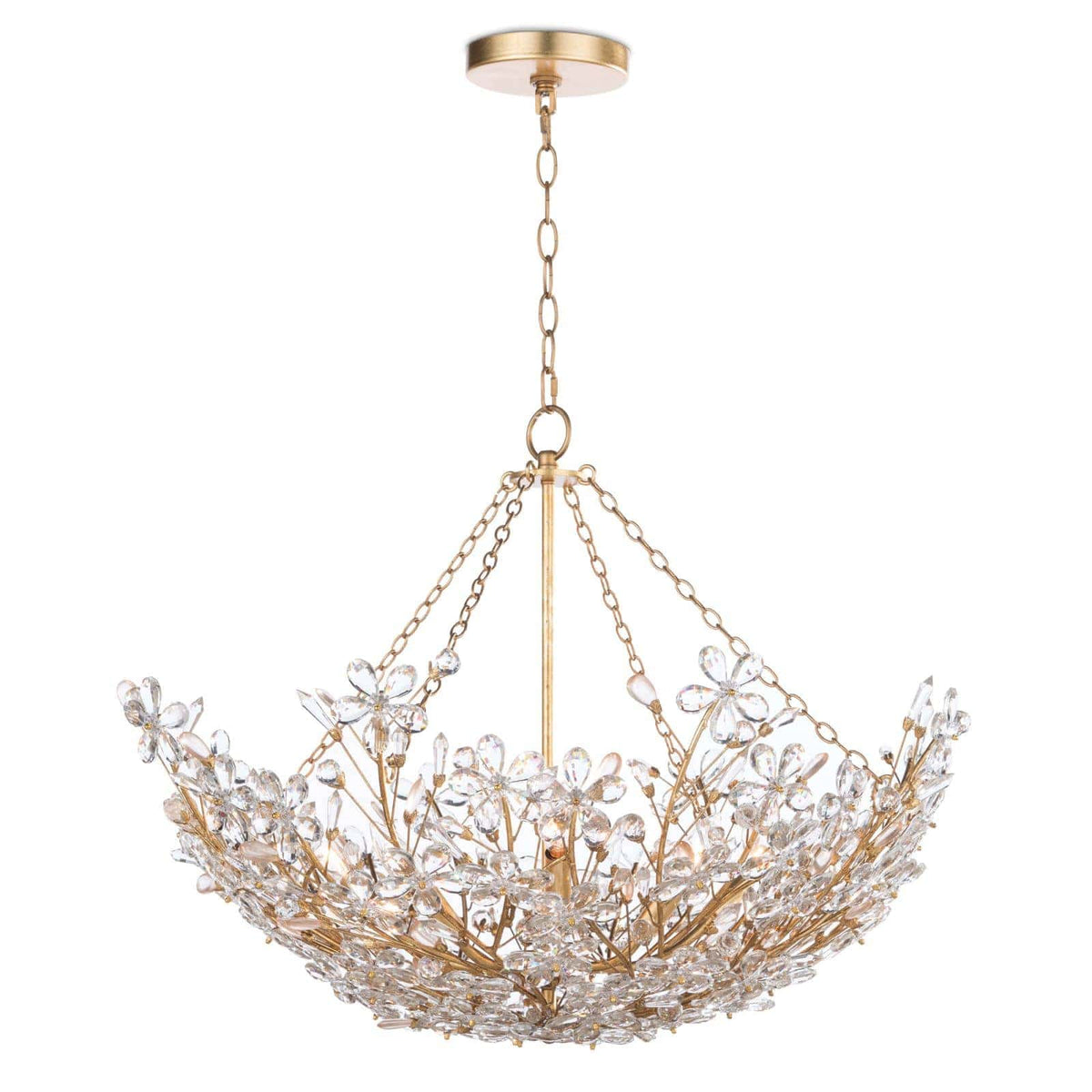 Cheshire Basin Chandelier Gold Leaf