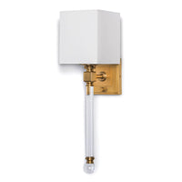 Crystal Tail Sconce Natural Brass