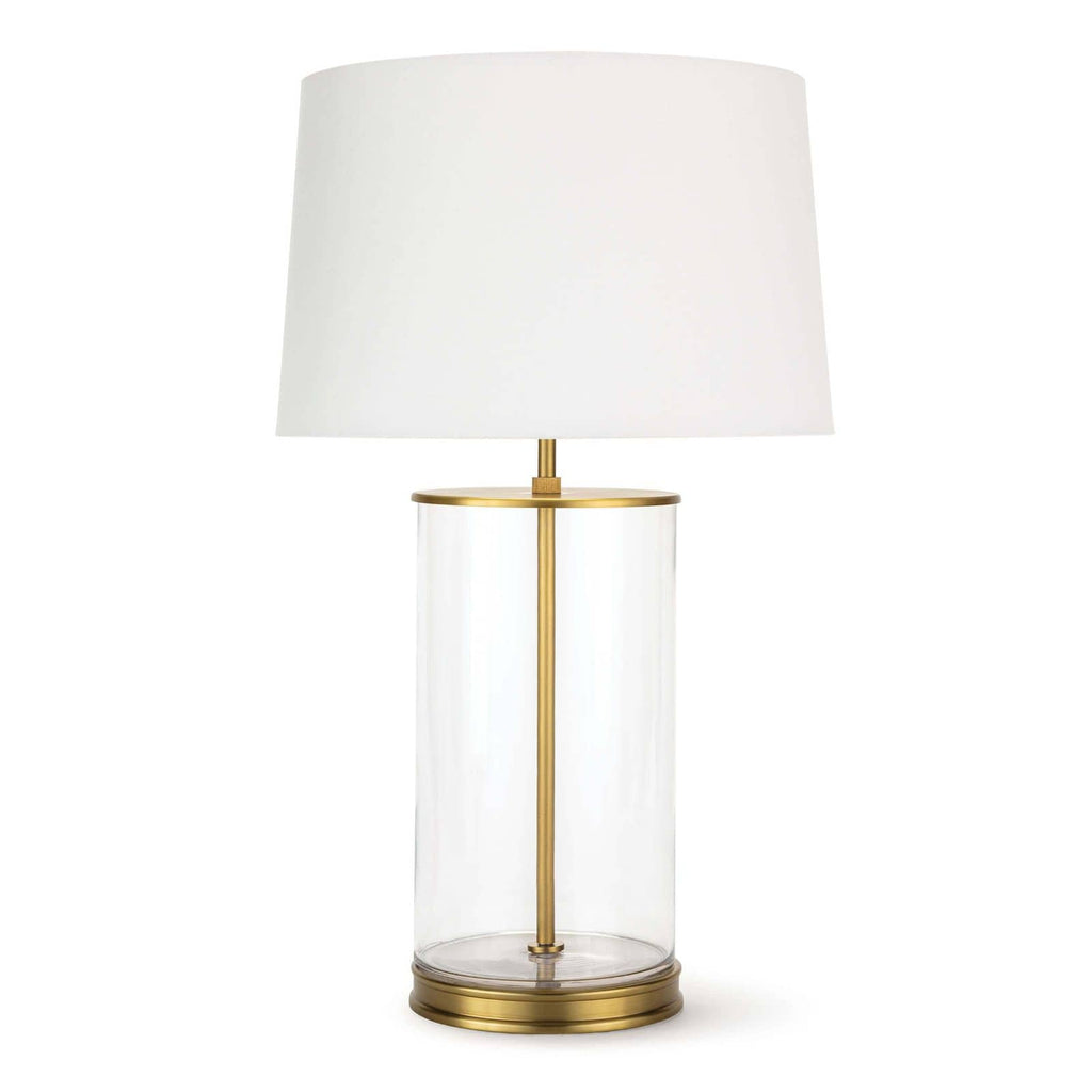 Southern Living Magelian Glass Table Lamp Natural Brass