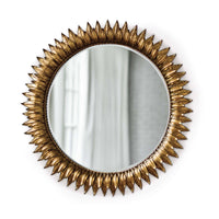 Sun Flower Mirror Small Antique Gold