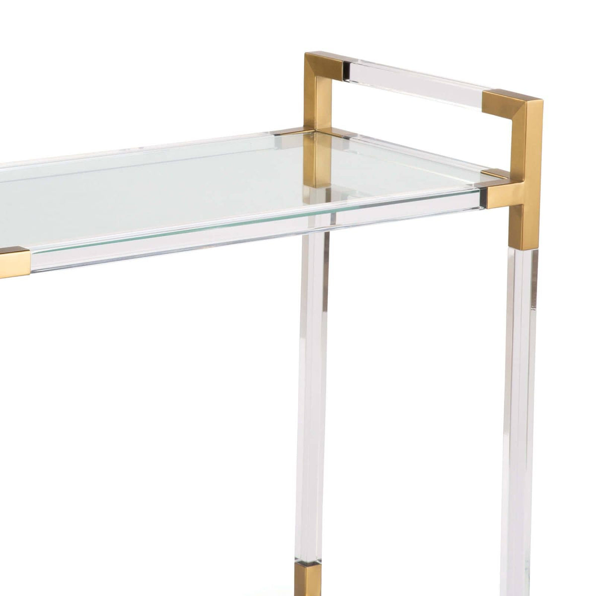 Americano Brass & Acrylic Bar Cart