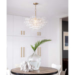 Bubbles Chandelier Clear Natural Brass