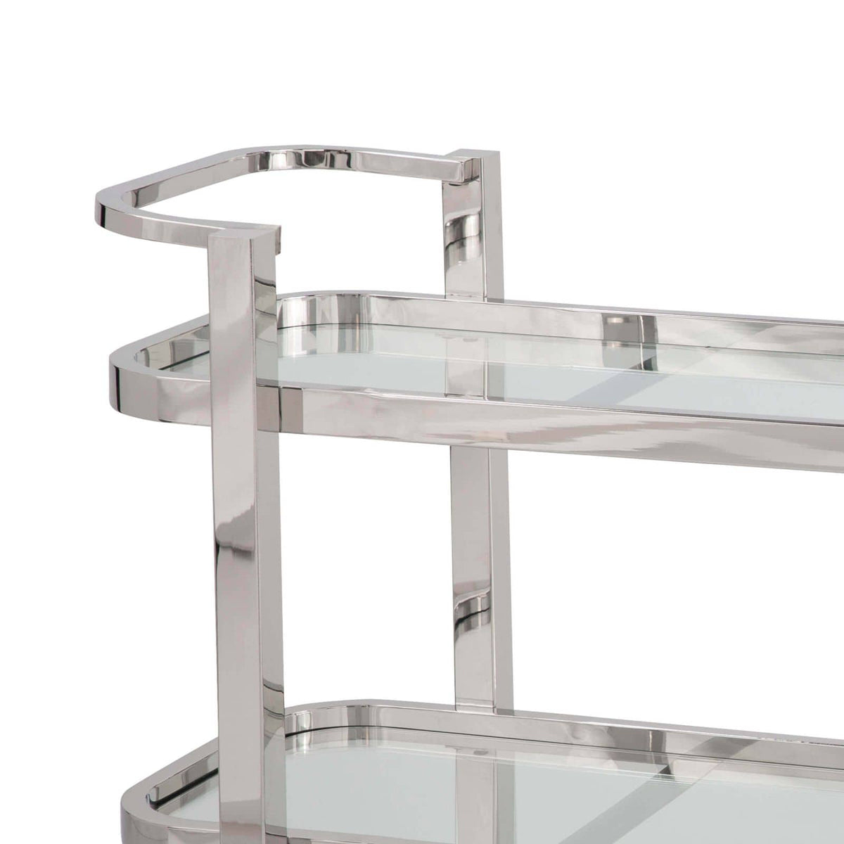 Carter Bar Cart Polished Stainless Steel