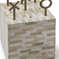 Tic Tac Toe Block Multi-Tone Bone