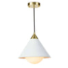 Hilton Pendant White and Natural Brass