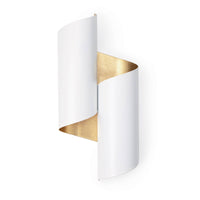 Folio Sconce White and Gold