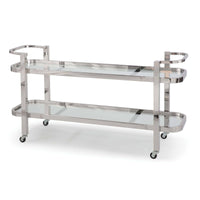 Carter Bar Cart Polished Stainless Steel