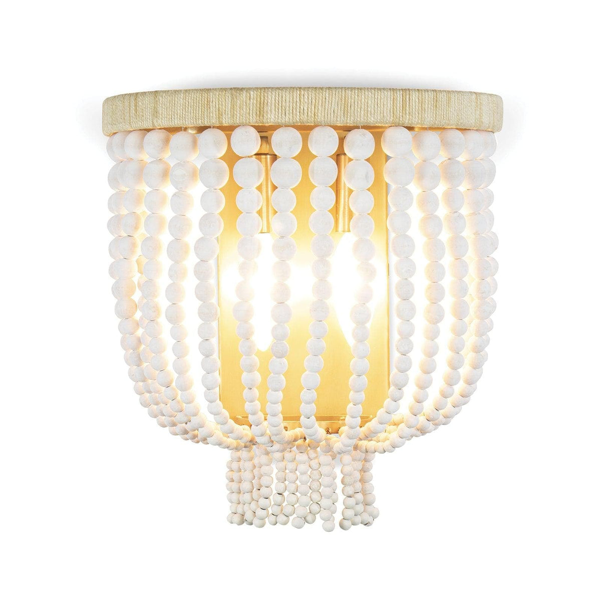 Milos White Beaded Sconce