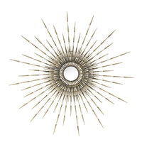 Zon Spoked Round Antique Gold Mirror