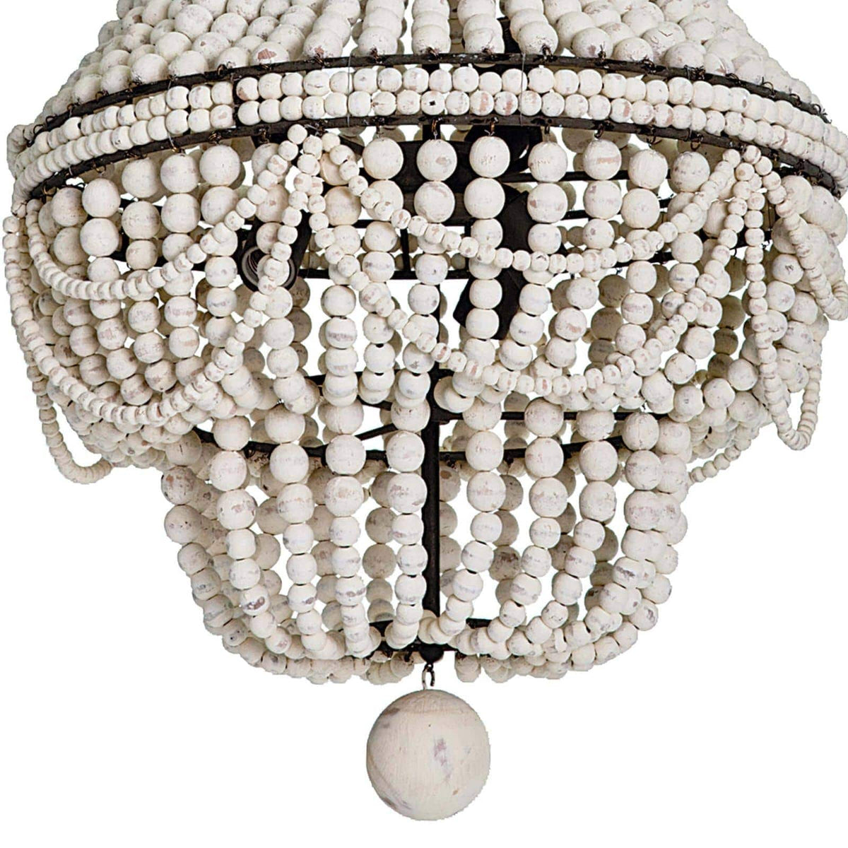 Malibu Chandelier Weathered White