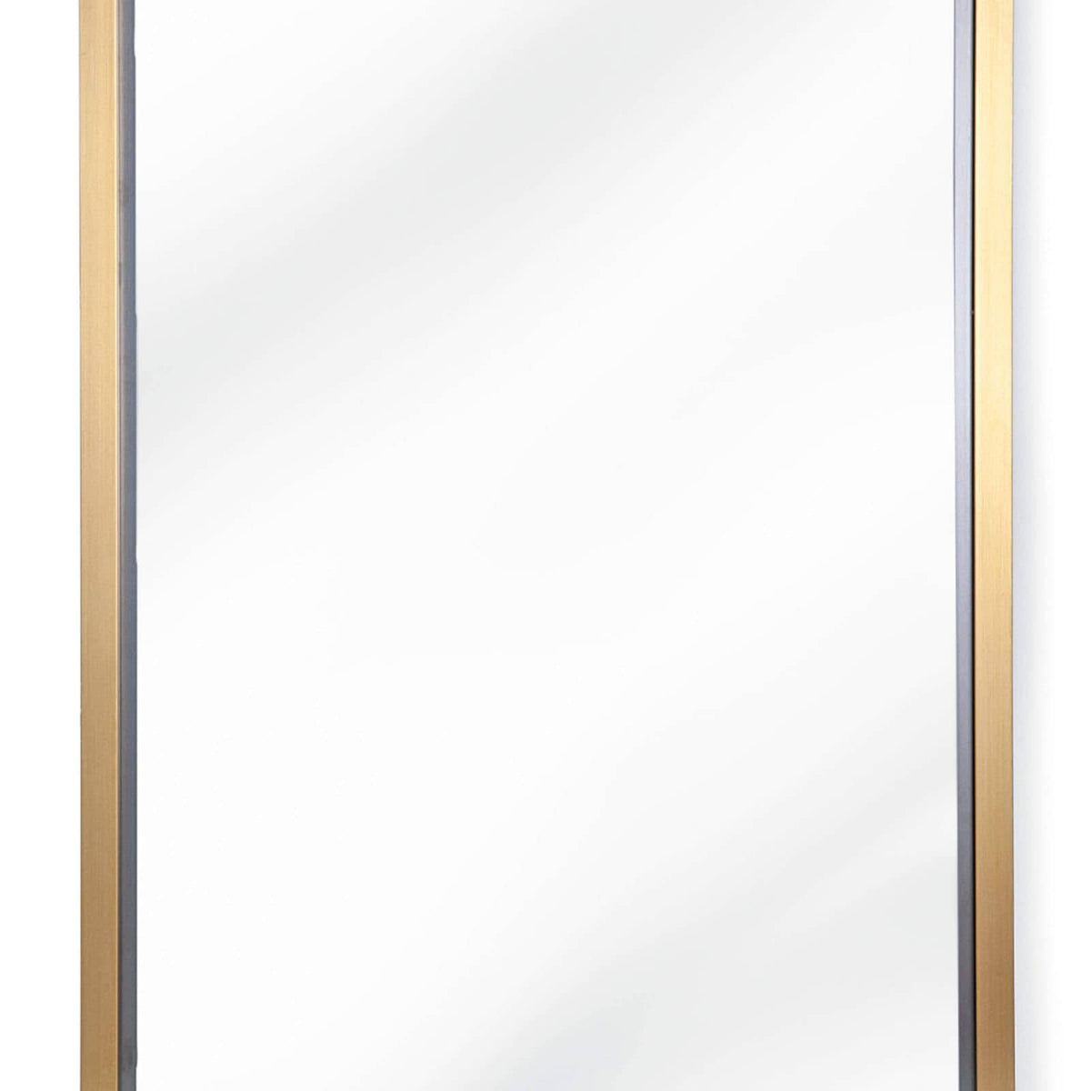 Rectangle Natural Brass Mirror